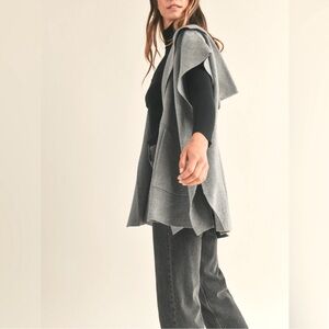 Sweater Knit Open Cardigan